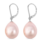 Rosa Muschelkernperle Ohrringe 925 Silber rhodiniert