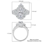 D'Joy Moissanit Ring und Anhänger mit 50 Kette