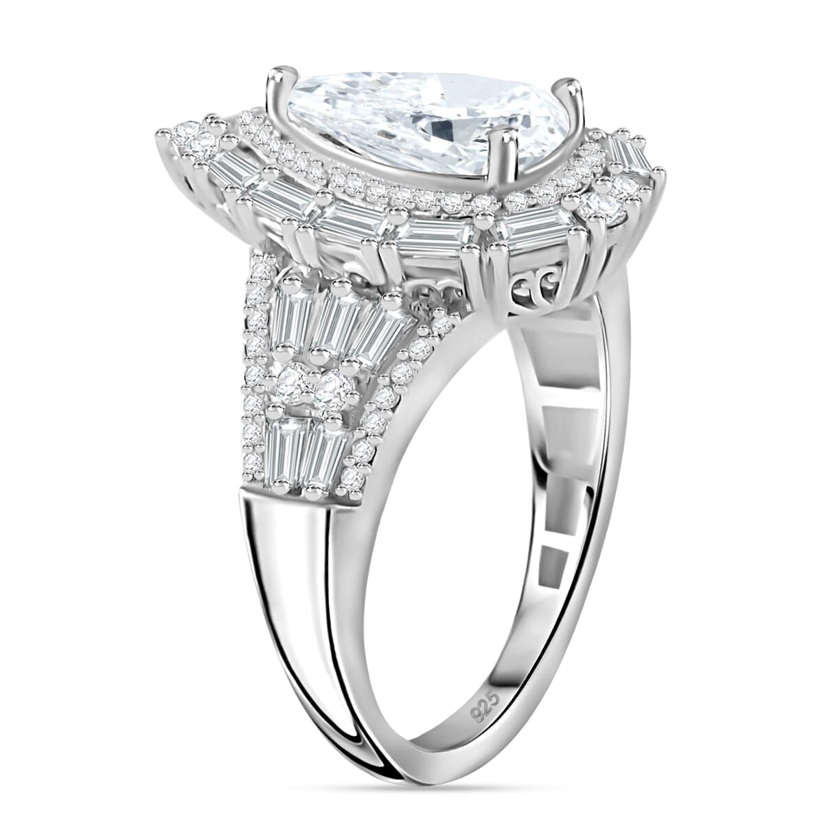 D'Joy Moissanit Ring und Anhänger mit 50 Kette