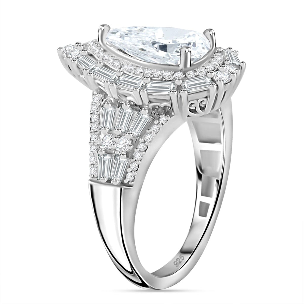 D'Joy Moissanit Ring und Anhänger mit 50 Kette