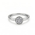 Weißer Diamant Ring 925 Silber Platiniert (Größe 17.00) ca. 0,06 ct