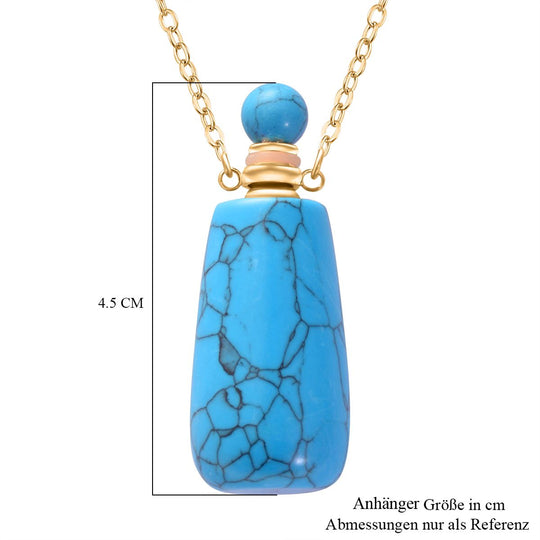 Grüner Aventurin Halskette, goldfarben 78.00 ct
