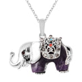 Afrikanischer Amethyst, Orange Zirkonia Schmuckset Reiner Edelstahl und Legierung