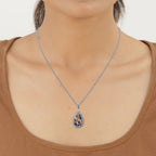 Mehrfarbiger Zirkonia und weißer Kristall-Anhänger, reiner Edelstahl ca. 14,00 ct
