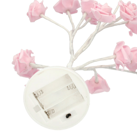 Gartenblumen-Tischlampe, rosa