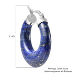 Lapislazuli Creolen in 316L Edelstahl  ca. 33.50 ct