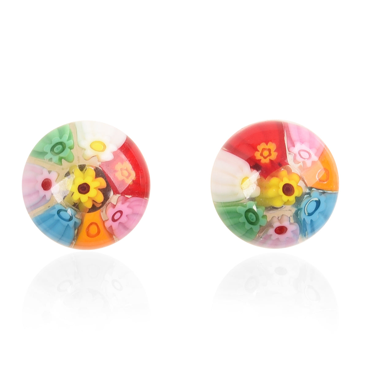 2er Set - Murano-Stil Glas Halskette und Ohrringe