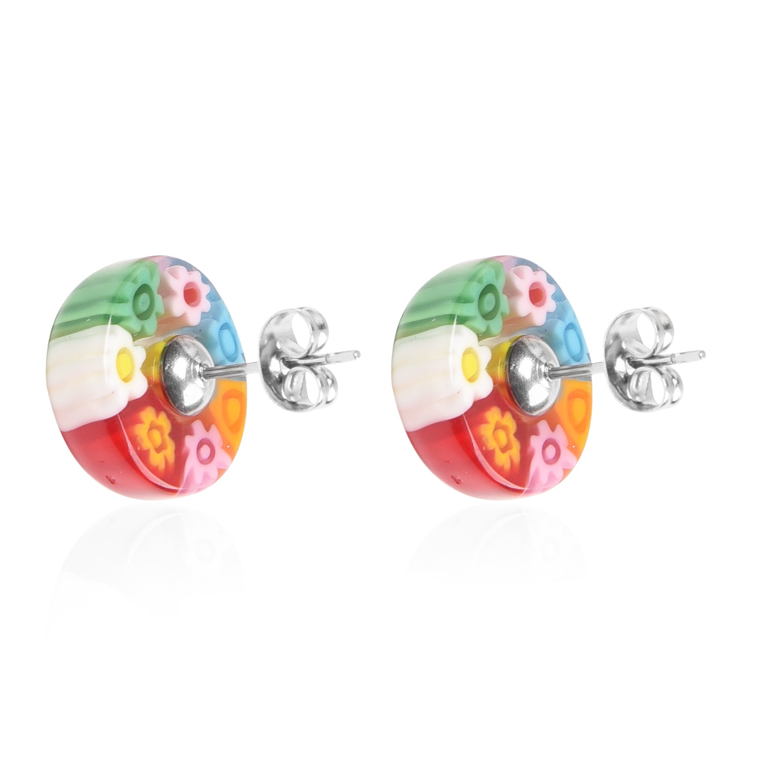 2er Set - Murano-Stil Glas Halskette und Ohrringe