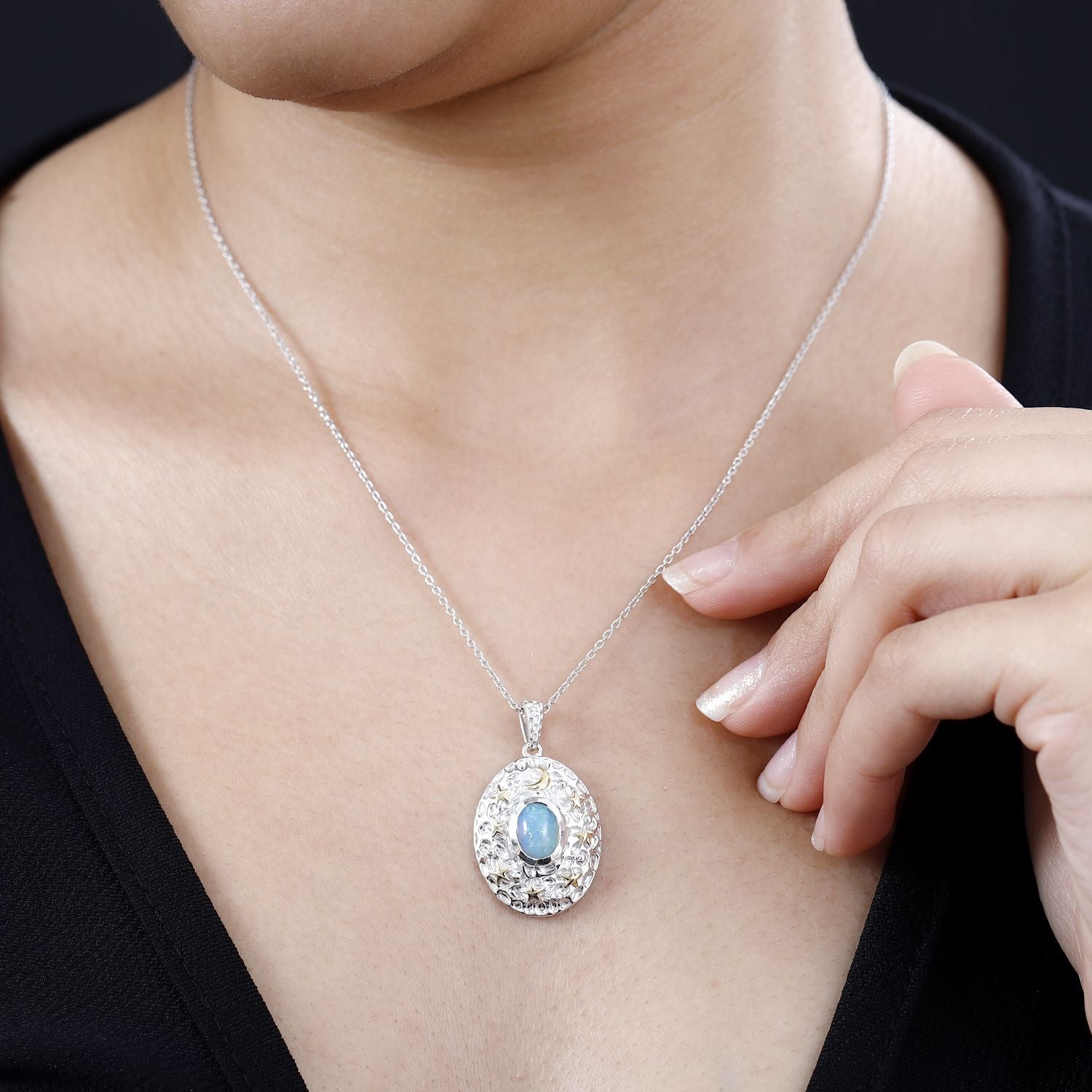 AA natürliches, äthiopisches Welo Opal Schmuckset