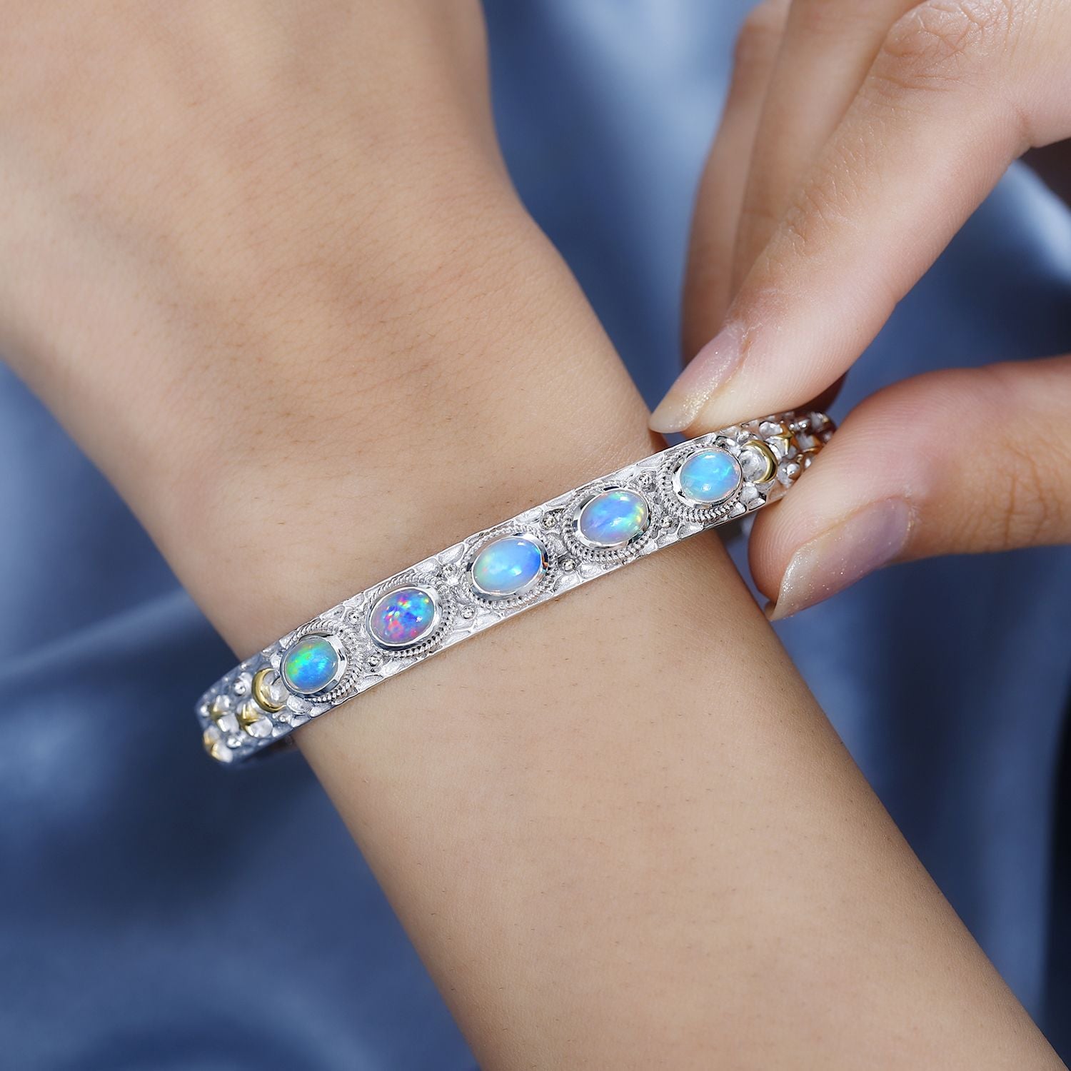 AA natürliches, äthiopisches Welo Opal Schmuckset