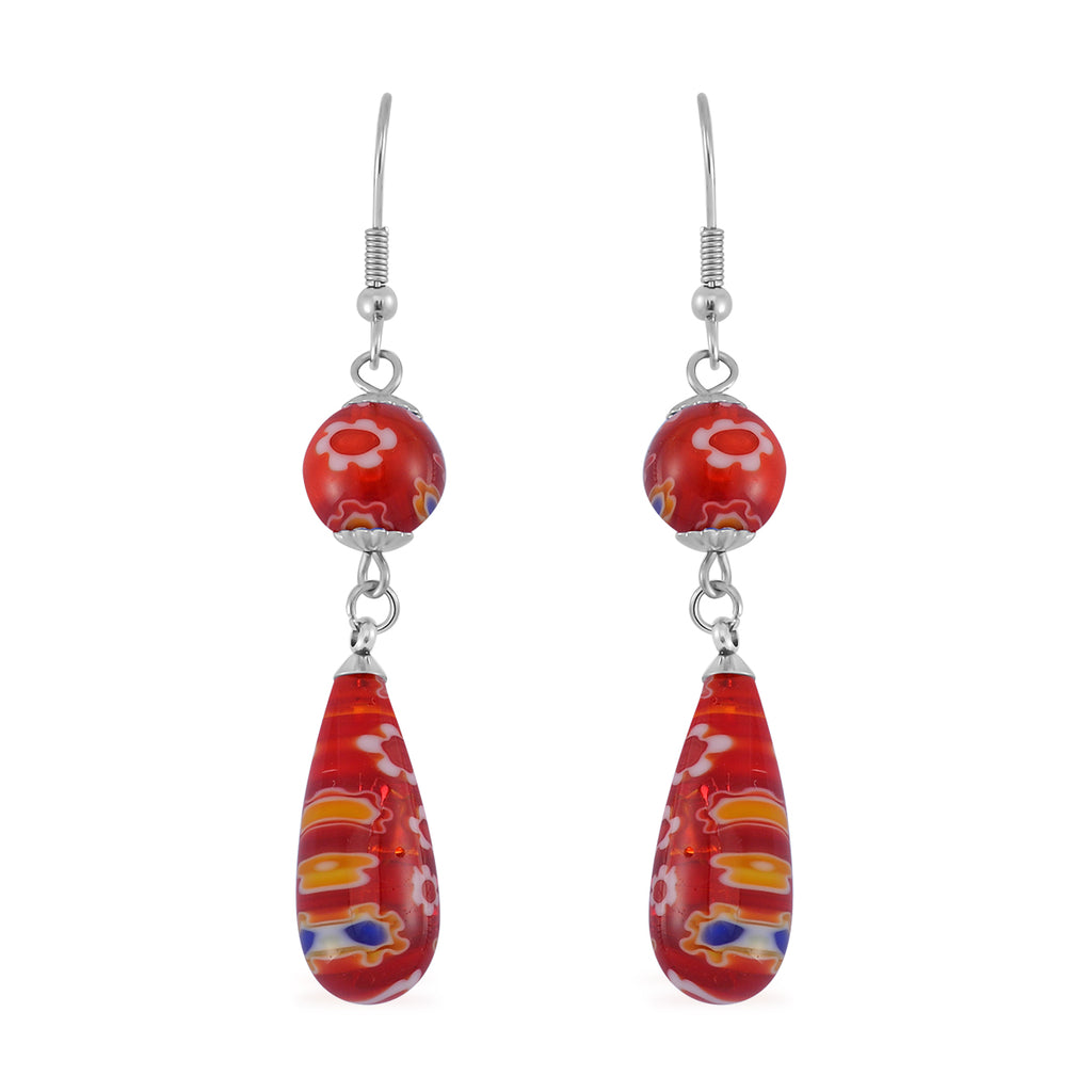 Murano-Stil Glas Schmuckset  Edelstahl