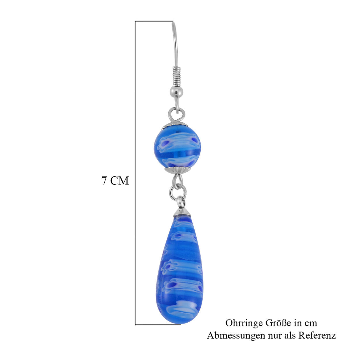 Murano-Stil Glas Schmuckset  Edelstahl