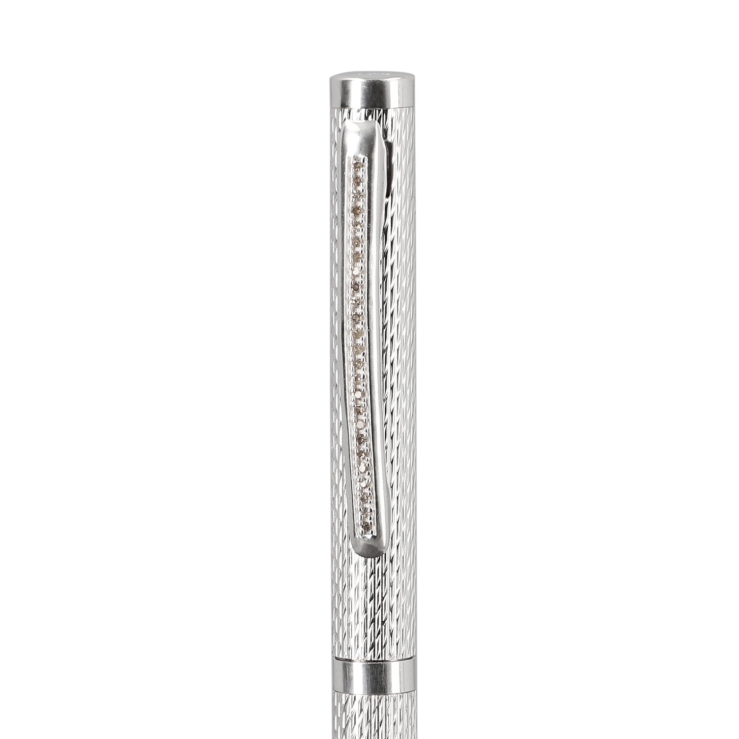 Echten champagner Diamanten 925 Silber Kugelschreiber in Geschenkbox