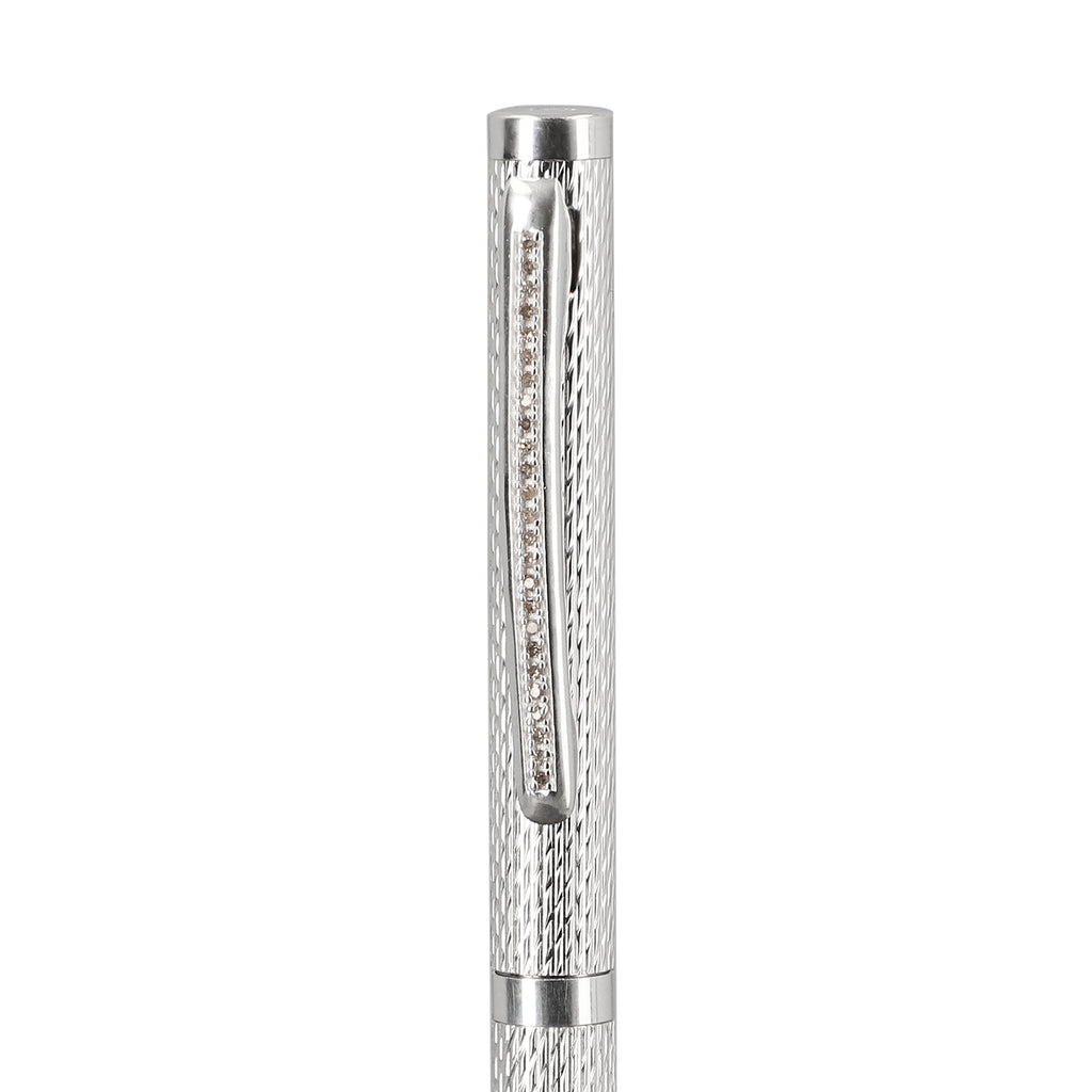 Echten champagner Diamanten 925 Silber Kugelschreiber in Geschenkbox