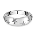 Weißer Diamant Ring 925 Silber Platiniert (Größe 15.50) ca. 0,05 ct
