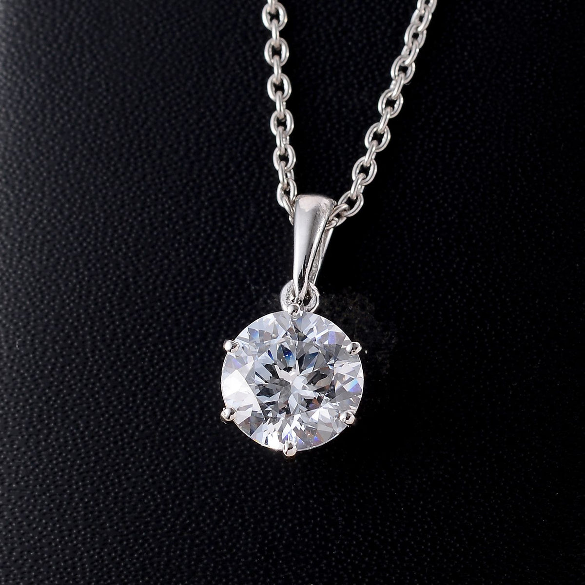 Feinster Zirkonia Schmuckset 925 Silber platiniert ca. 1.50 ct