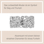 ALLORO Ring, Creolen und Anhänger mit Diamantakzenten, Silber platiniert