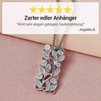 ALLORO Ring, Creolen und Anhänger mit Diamantakzenten, Silber platiniert