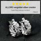 ALLORO Ring, Creolen und Anhänger mit Diamantakzenten, Silber platiniert