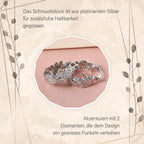 ALLORO Ring, Creolen und Anhänger mit Diamantakzenten, Silber platiniert