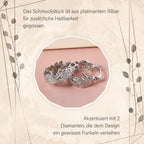 ALLORO Ring, Creolen und Anhänger mit Diamantakzenten, Silber platiniert