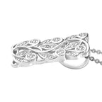 ALLORO Ring, Creolen und Anhänger mit Diamantakzenten, Silber platiniert