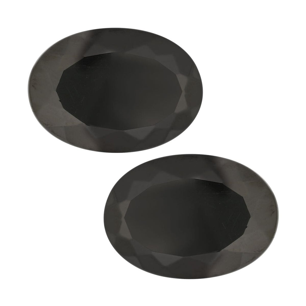 AAAA Shungit, facettiert, Oval 14x10 mm, 7,90 ct