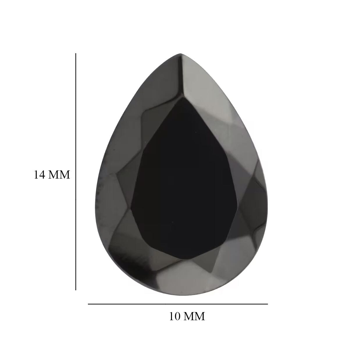 AAAA Shungit, facettiert, Tropfen 14x10 mm, 6,75 ct