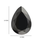 AAAA Shungit, facettiert, Tropfen 14x10 mm, 6,75 ct