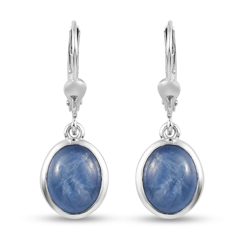 Kyanit Ohrringe 925 Silber platiniert ca. 5,21 ct