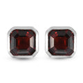 Mosambik Granat Ohrstecker 925 Silber platiniert ca. 2,53 ct