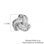 Diamant Knoten Ohrstecker, 925 Silber vergoldet, ca. 0.25 ct