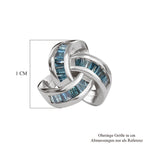 Diamant Knoten Ohrstecker, 925 Silber vergoldet, ca. 0.25 ct