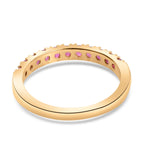AA Afrikanischer Rubin (Fissure gefüllt) Ring 925 Silber 585 Vergoldet (Größe 9.00) ca. 0.50 ct