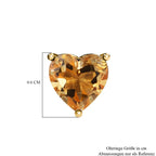 Citrin Ohrstecker 925 Silber vergoldet ca. 1,29 ct