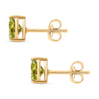 Peridot Ohrstecker 925 Silber vergoldet ca. 1.28 ct