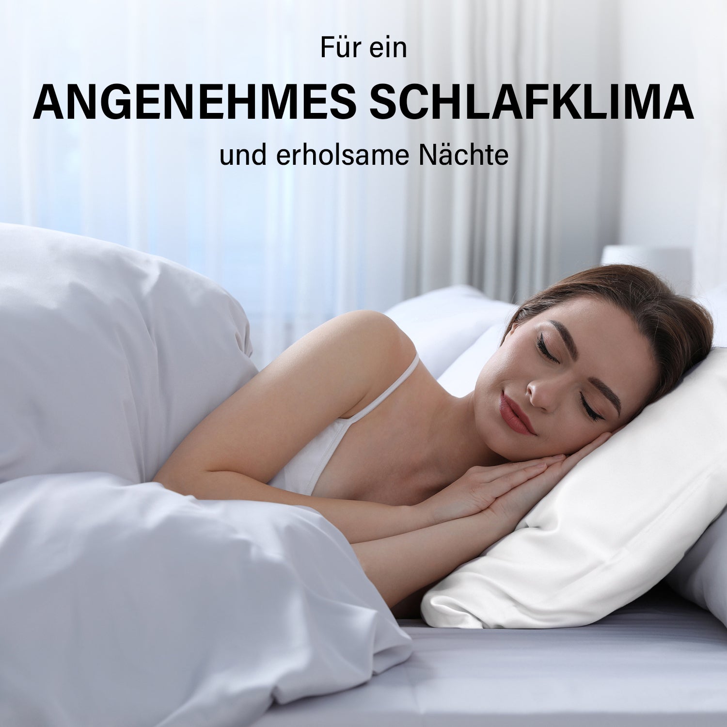 2er-Set - Kissenbezug aus Maulbeerseide - Elfenbein