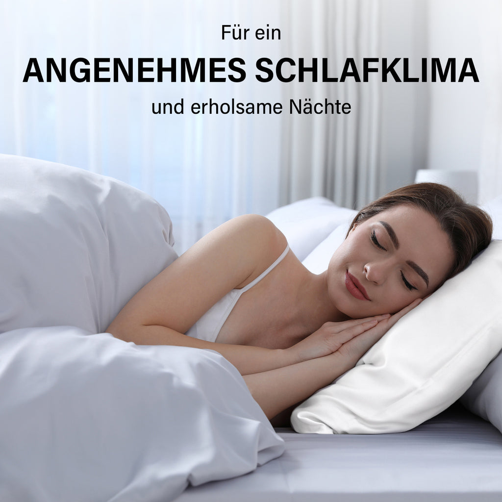 2er-Set - Kissenbezug aus Maulbeerseide - Elfenbein