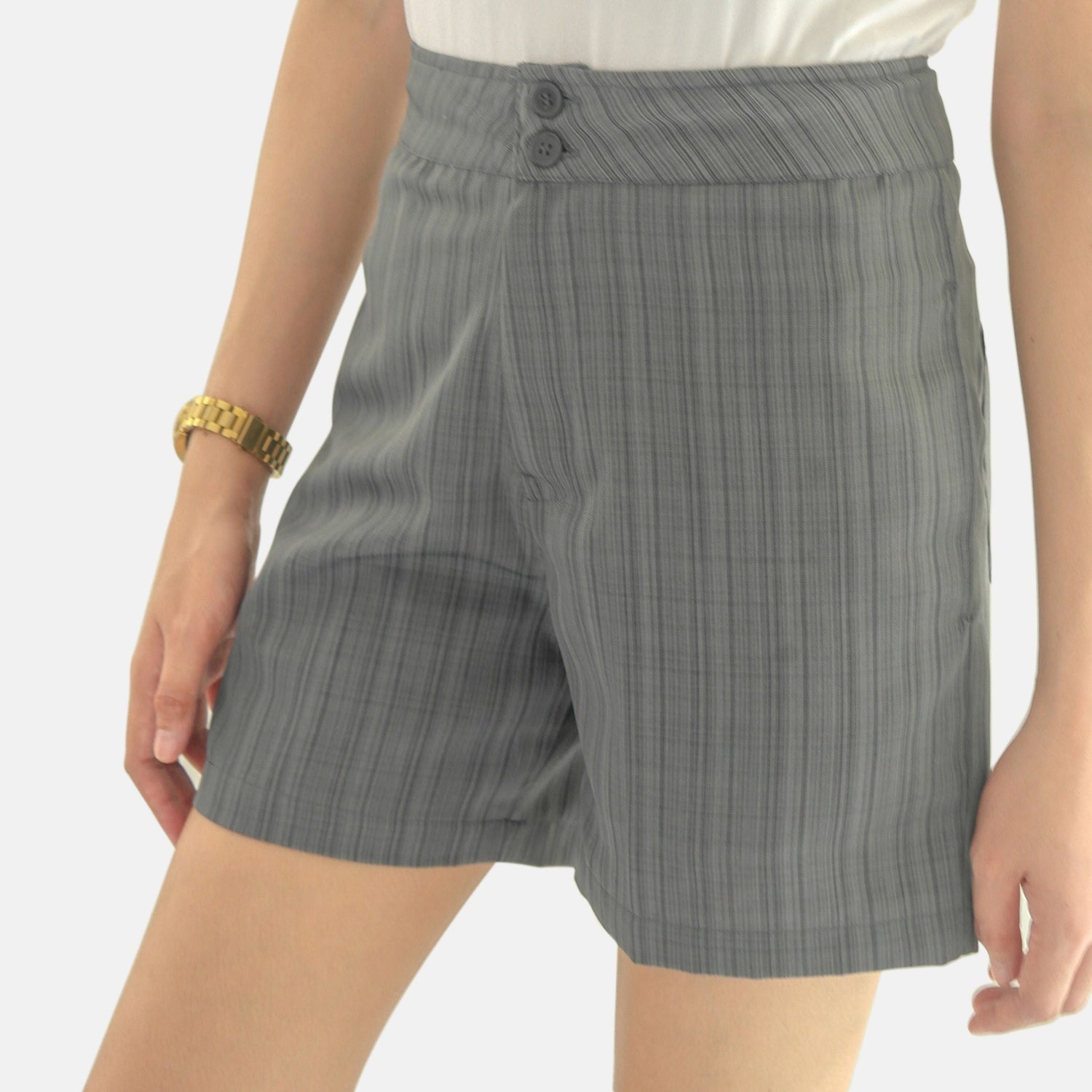 Unifarbene Shorts für Frauen, Gletschergrau, Grau, Größe 40