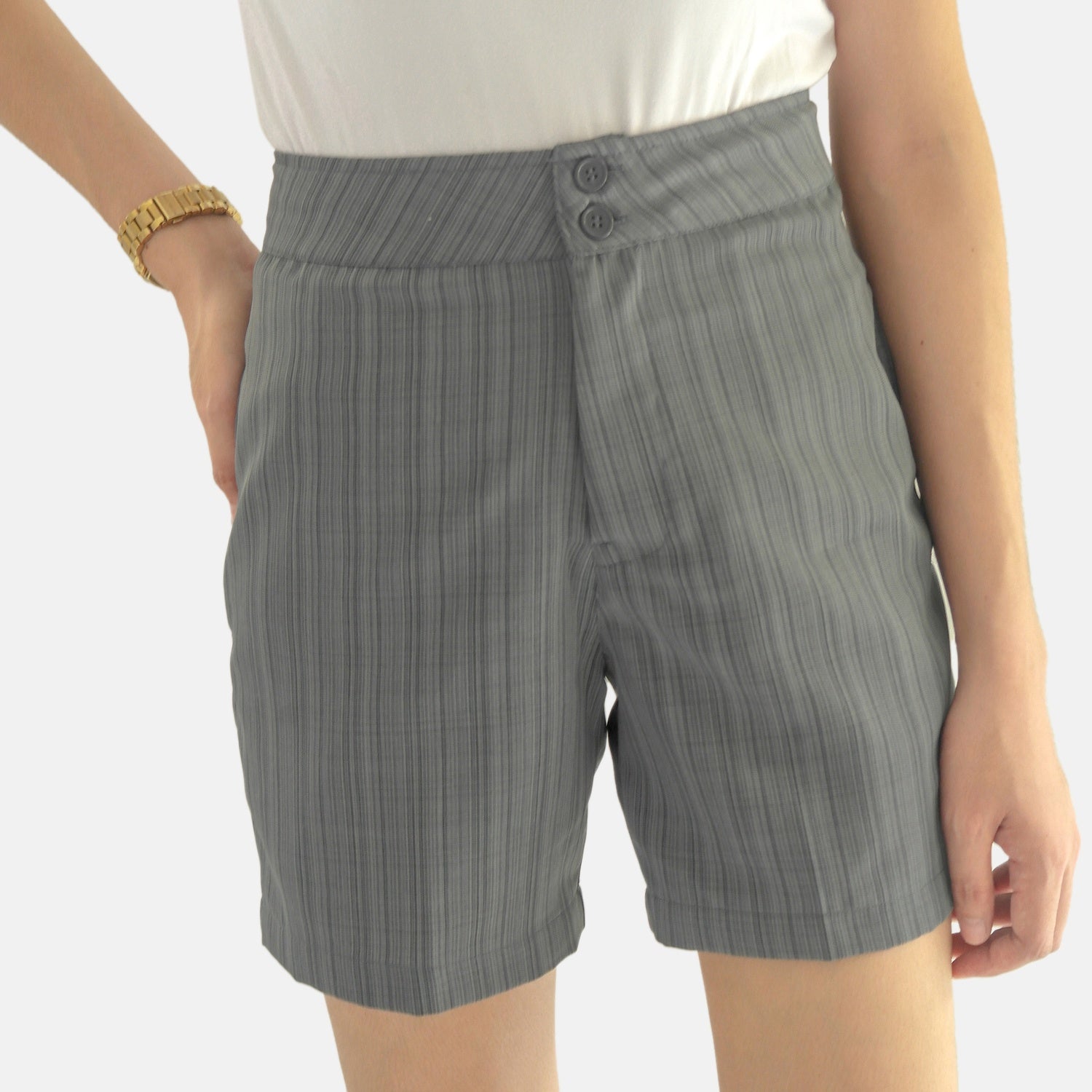 Unifarbene Shorts für Frauen, Gletschergrau, Grau, Größe 42