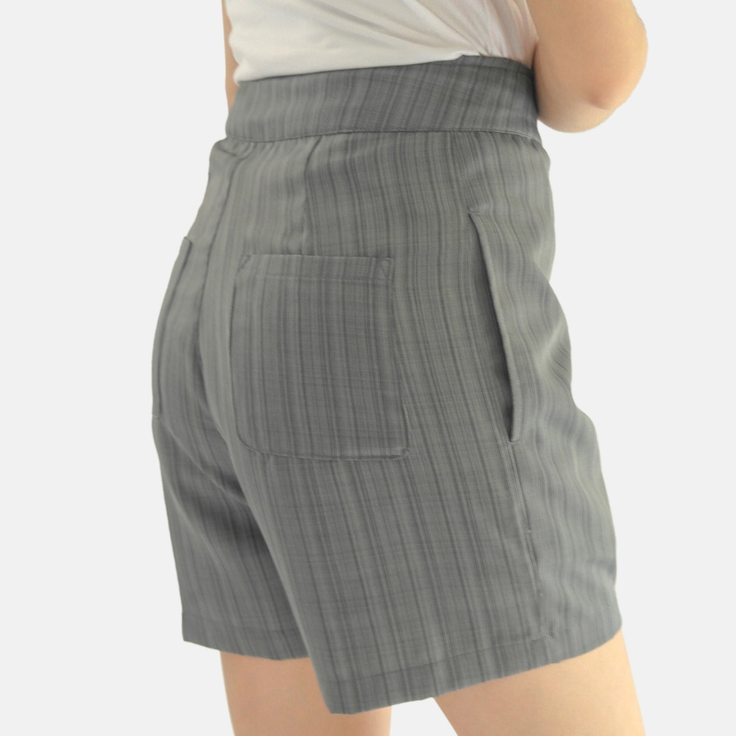 Unifarbene Shorts für Frauen, Gletschergrau, Grau, Größe 42