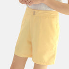 Unifarbene Shorts für Frauen, Beige, Größe 36