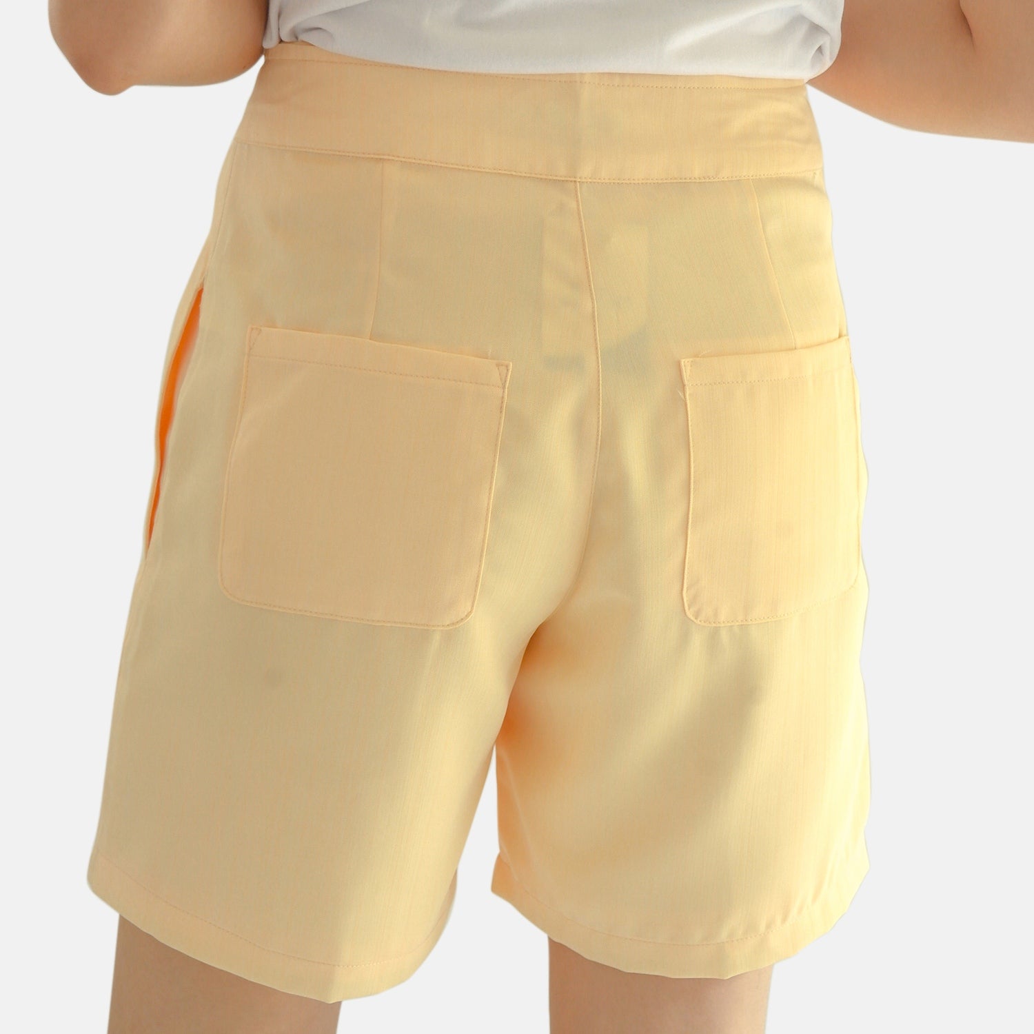 Unifarbene Shorts für Frauen, Beige, Größe 36
