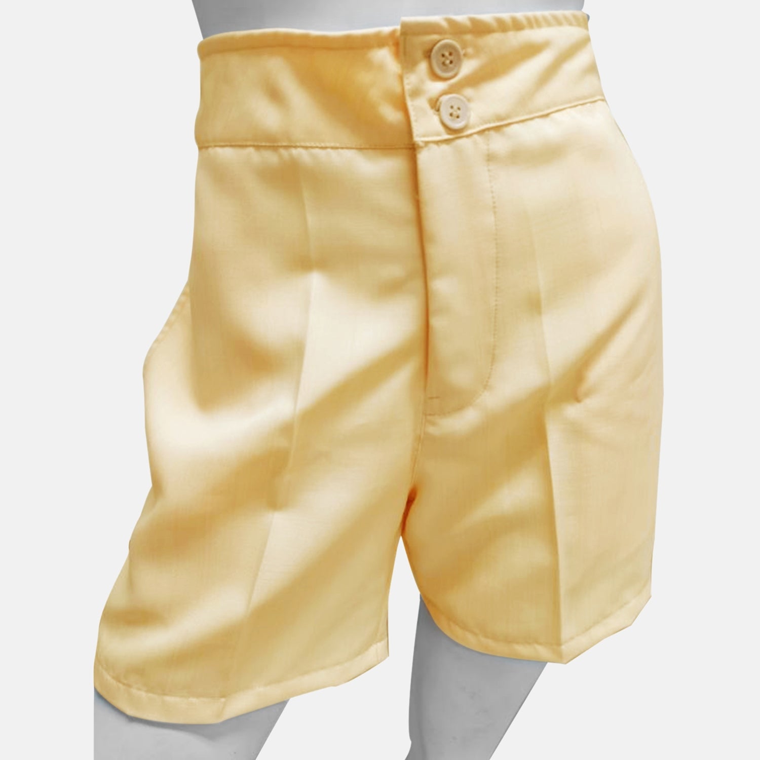 Unifarbene Shorts für Frauen, Beige, Größe 42
