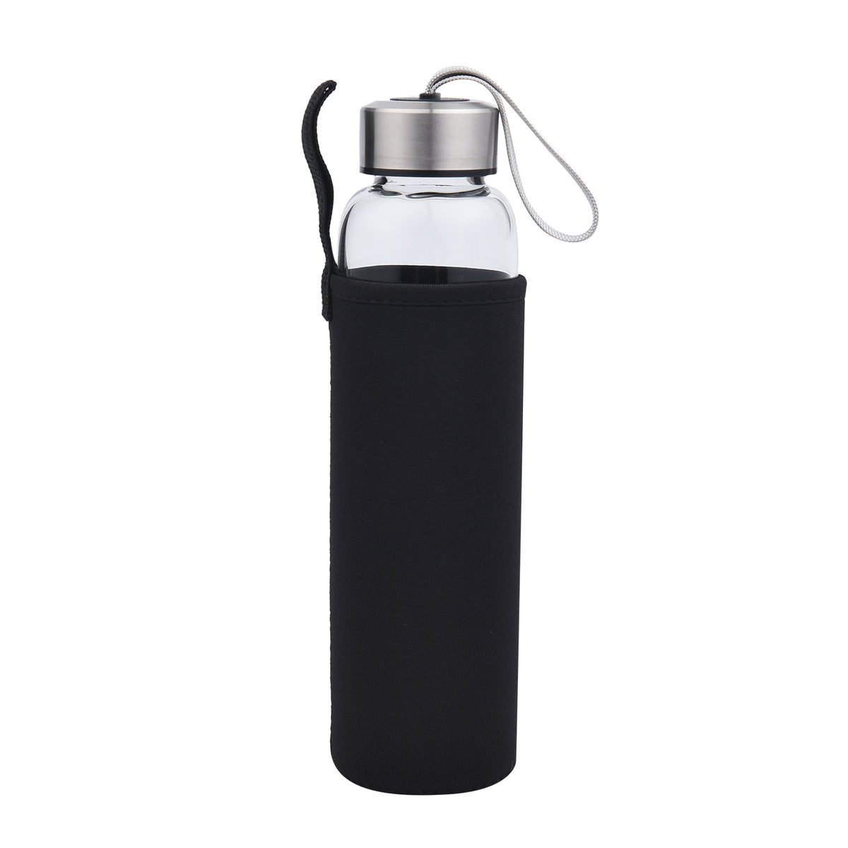 Glas Wasserflasche mit regenbogen Flourit Edelstein 600ml