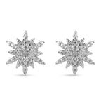 Diamant Ohrstecker 925 Silber platiniert