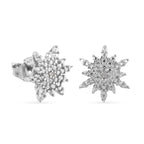 Diamant Ohrstecker 925 Silber platiniert