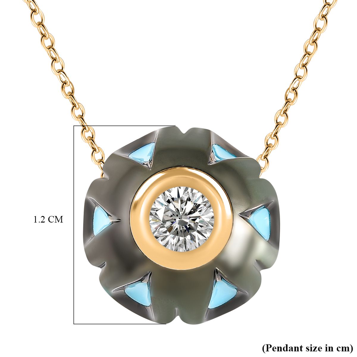 Tahiti Perle (11-12 mm), Moissanit Schmuckset ca. 45 cm