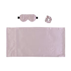Serenity Night: Kissenbezug, Haargummi und Augenmaske aus 100% Maulbeerseiden, 40x80 cm, cm und 23,5x10,5 cm, Champagner, 3 teilig