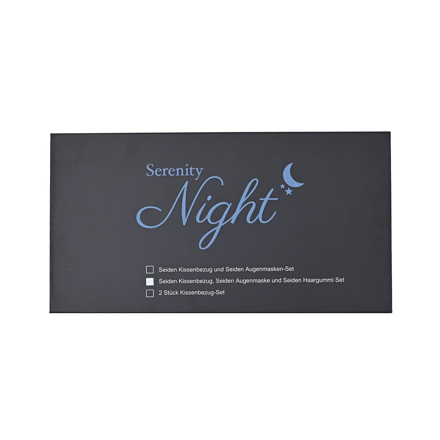 Serenity Night: Kissenbezug, Haargummi und Augenmaske aus 100% Maulbeerseiden, 40x80 cm, cm und 23,5x10,5 cm, Champagner, 3 teilig